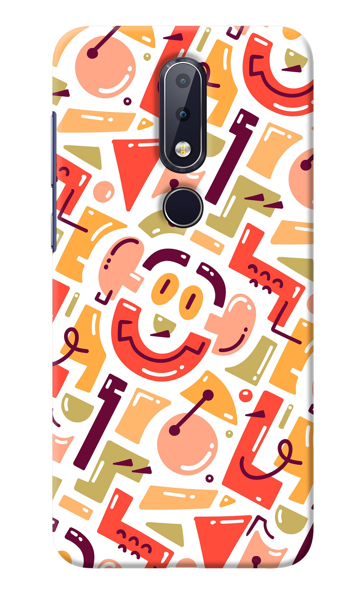 Doodle Pattern Nokia 6.1 plus Back Cover