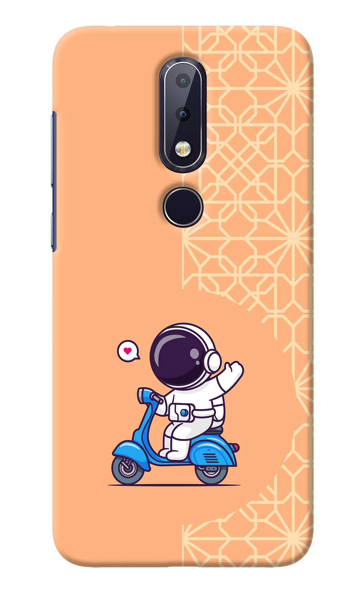 Cute Astronaut Riding Nokia 6.1 plus Back Cover