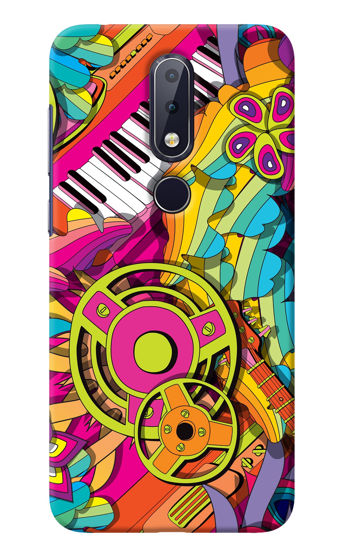 Music Doodle Nokia 6.1 plus Back Cover