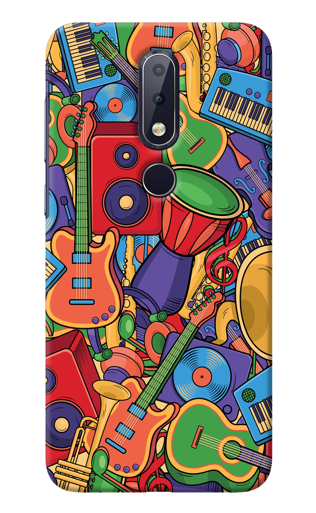 Music Instrument Doodle Nokia 6.1 plus Back Cover
