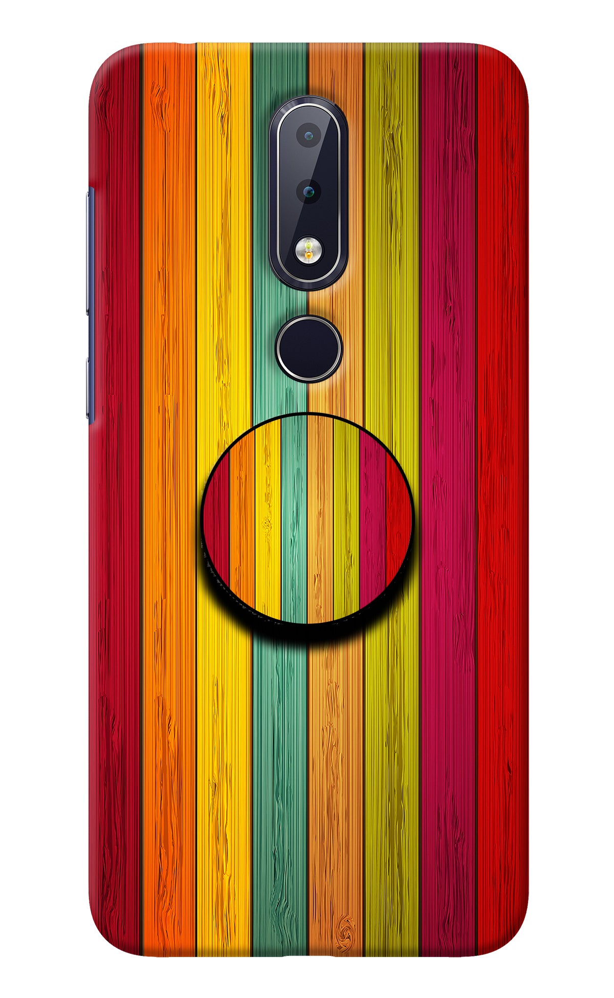 Multicolor Wooden Nokia 6.1 plus Pop Case