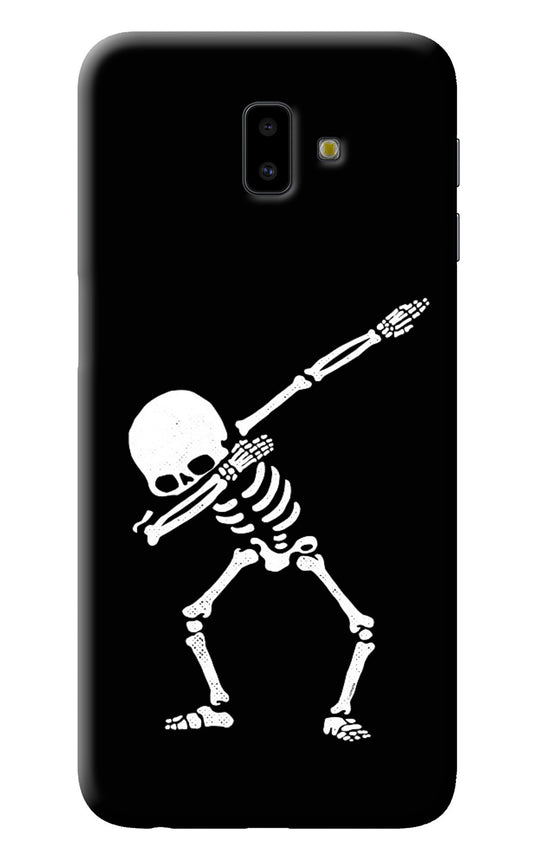 Dabbing Skeleton Art Samsung J6 plus Back Cover