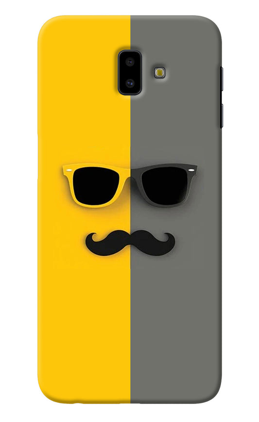 Sunglasses with Mustache Samsung J6 plus Back Cover