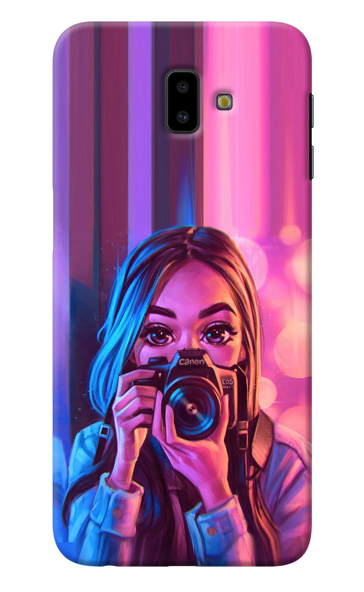 Girl Photographer Samsung J6 plus Back Cover