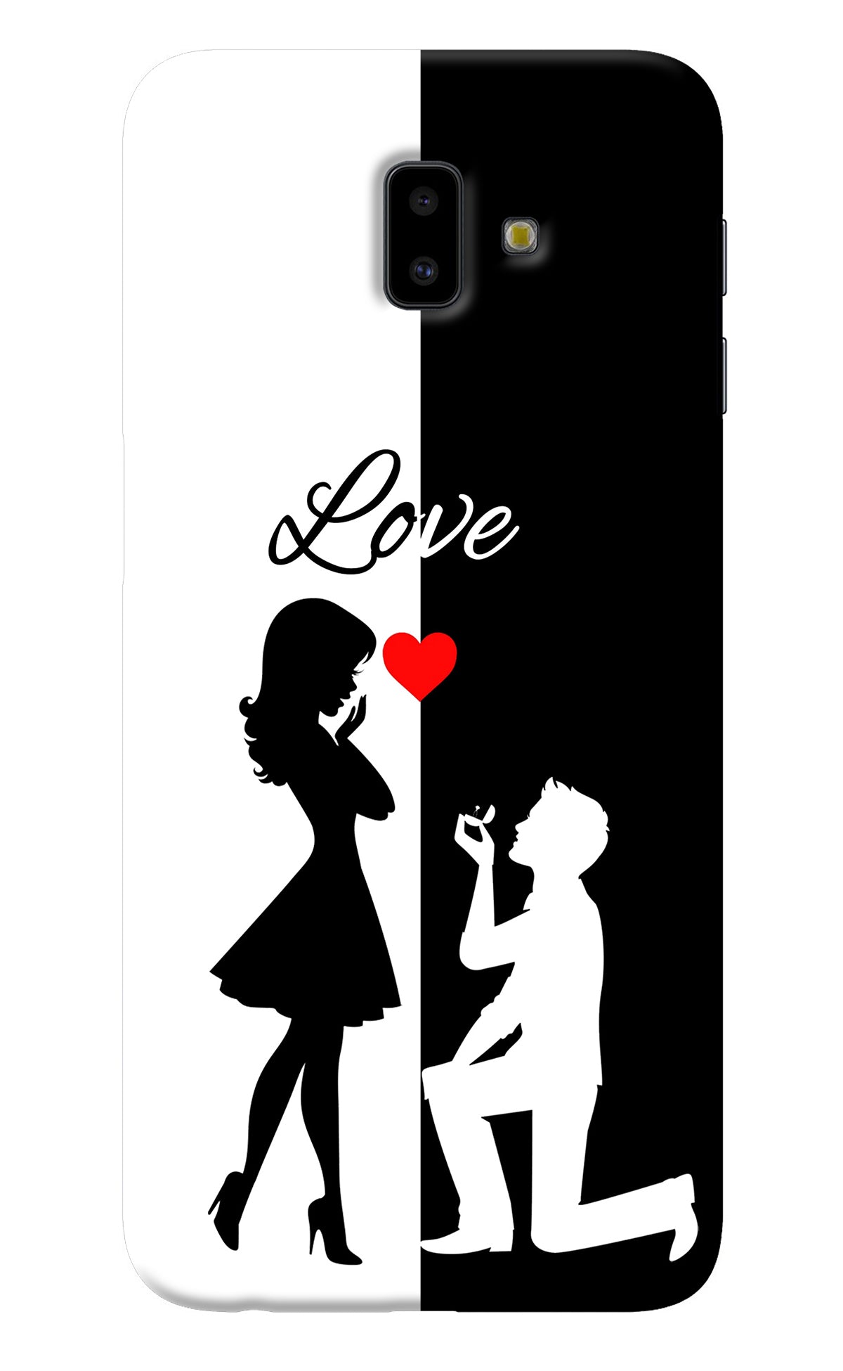 Love Propose Black And White Samsung J6 plus Back Cover