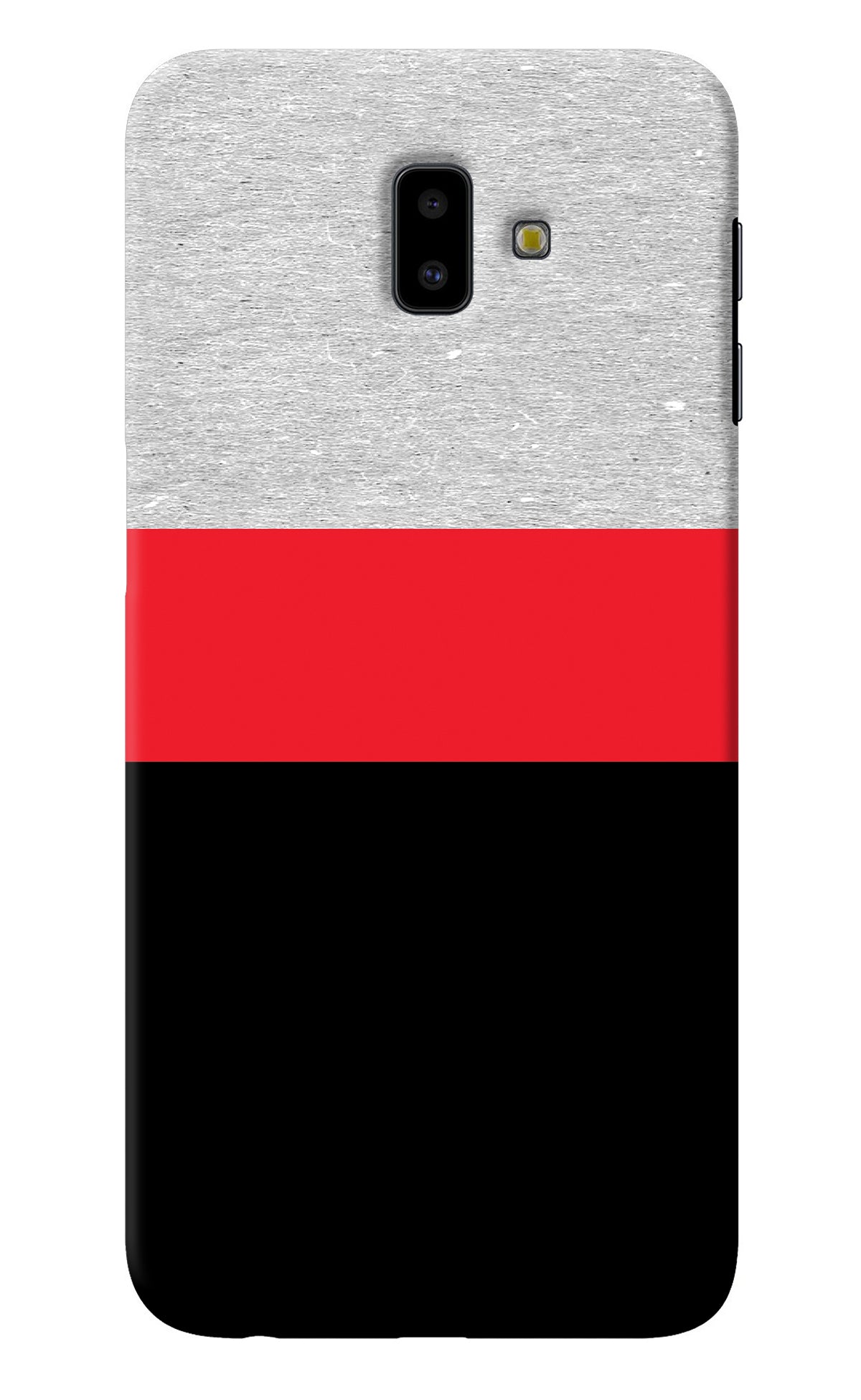 Tri Color Pattern Samsung J6 plus Back Cover