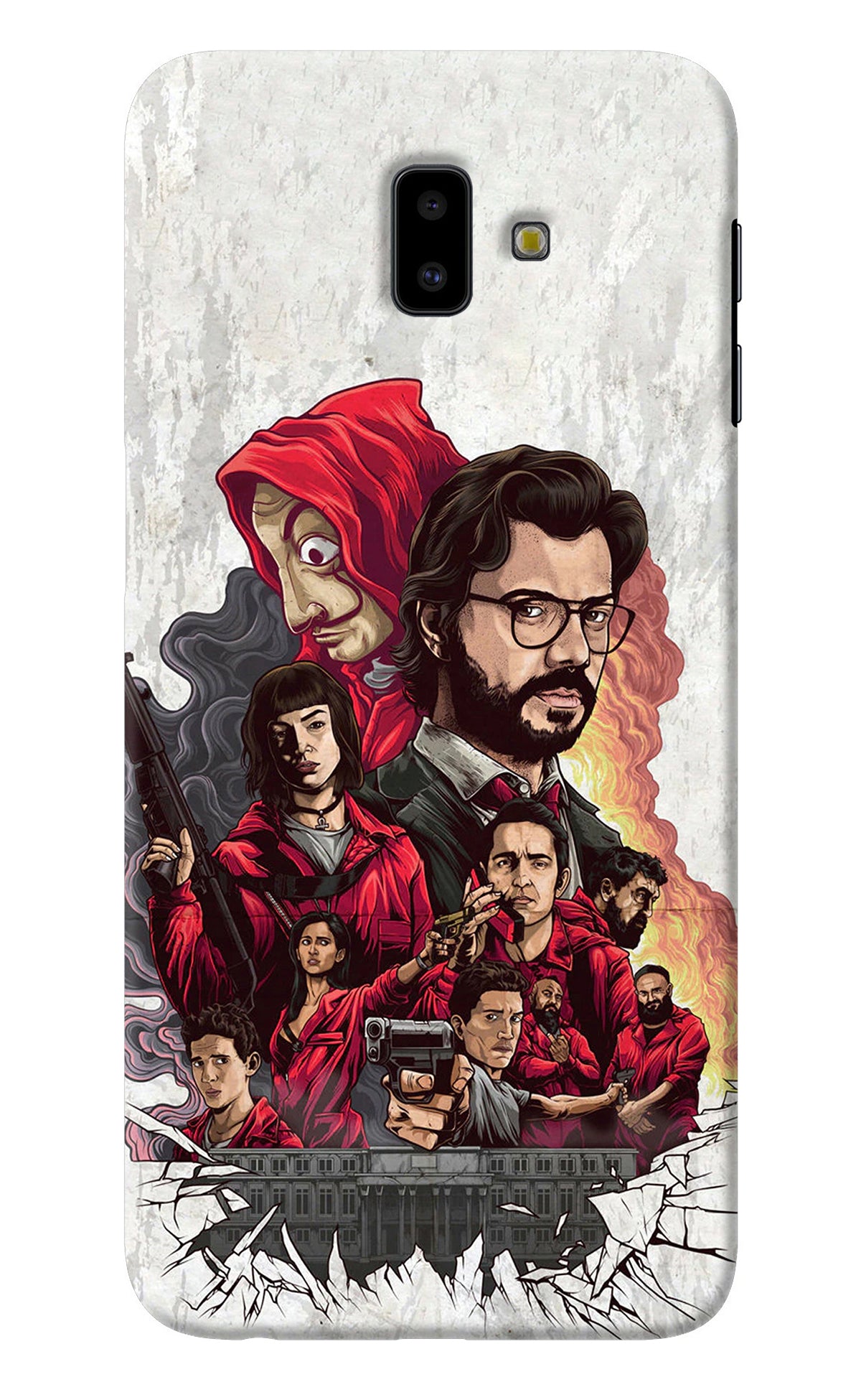 Money Heist Artwork Samsung J6 plus Back Cover