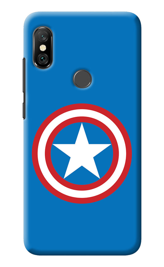 Captain America Logo Redmi Note 6 Pro Back Cover