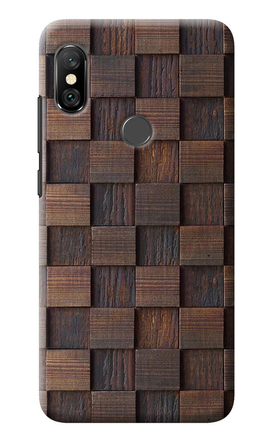 Wooden Cube Design Redmi Note 6 Pro Back Cover