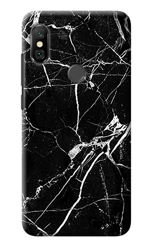 Black Marble Pattern Redmi Note 6 Pro Back Cover