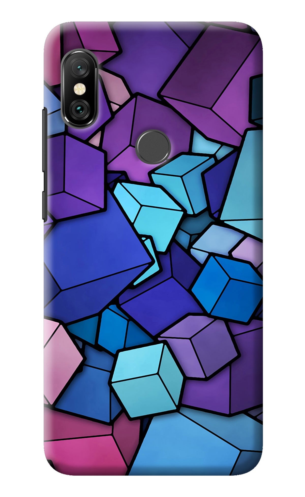 Cubic Abstract Redmi Note 6 Pro Back Cover