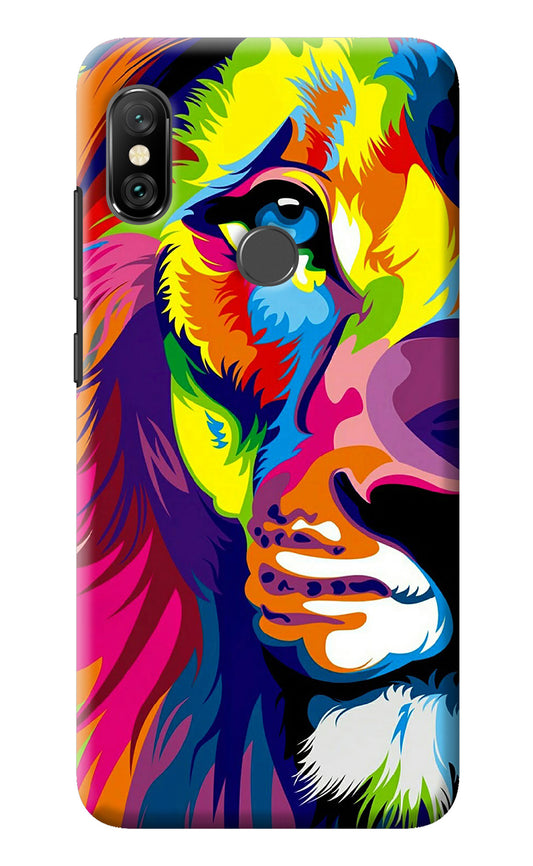 Lion Half Face Redmi Note 6 Pro Back Cover