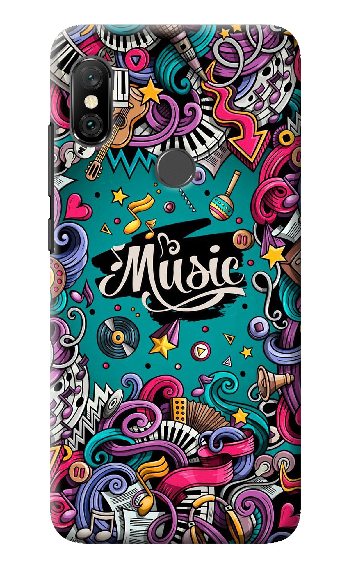 Music Graffiti Redmi Note 6 Pro Back Cover