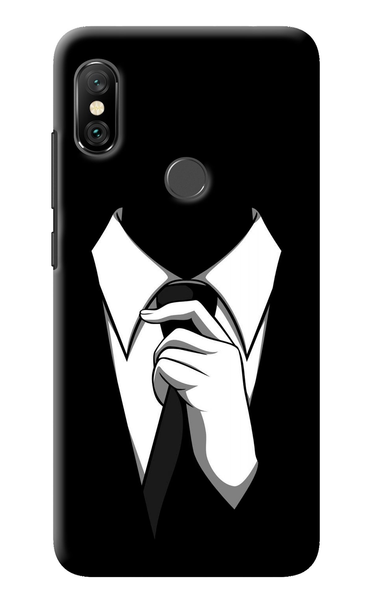 Black Tie Redmi Note 6 Pro Back Cover