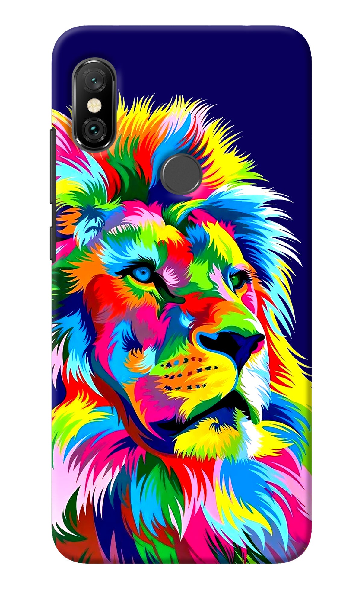 Vector Art Lion Redmi Note 6 Pro Back Cover