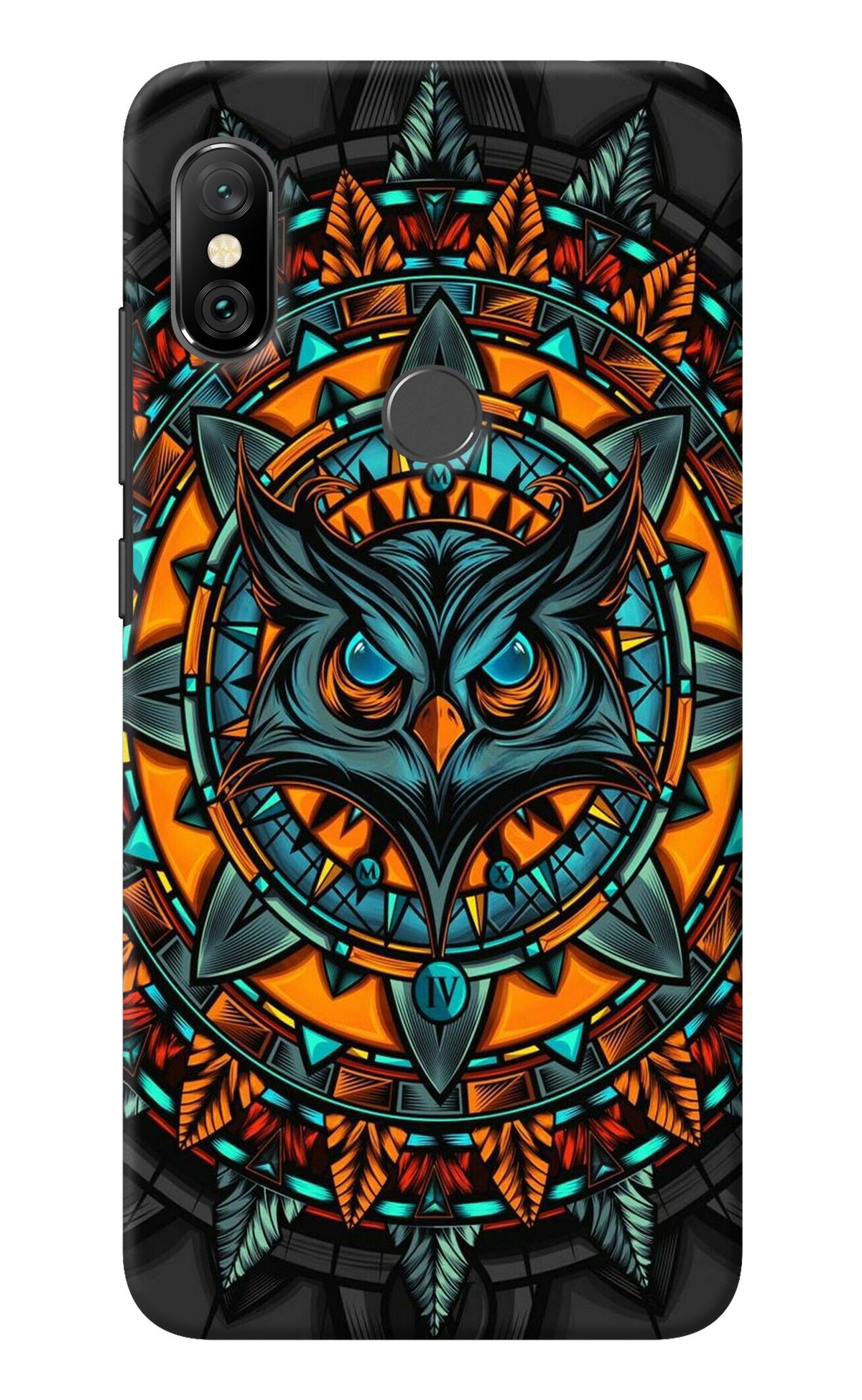 Angry Owl Art Redmi Note 6 Pro Back Cover
