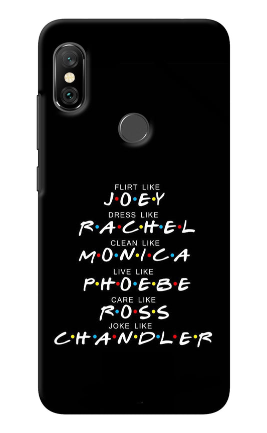 FRIENDS Character Redmi Note 6 Pro Back Cover