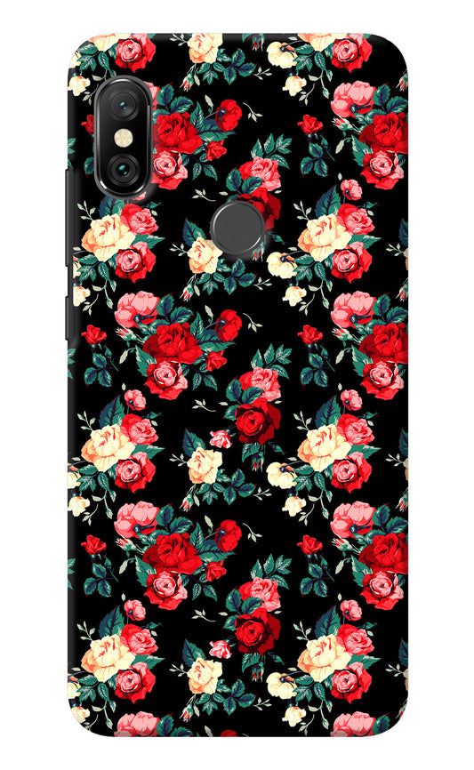 Rose Pattern Redmi Note 6 Pro Back Cover
