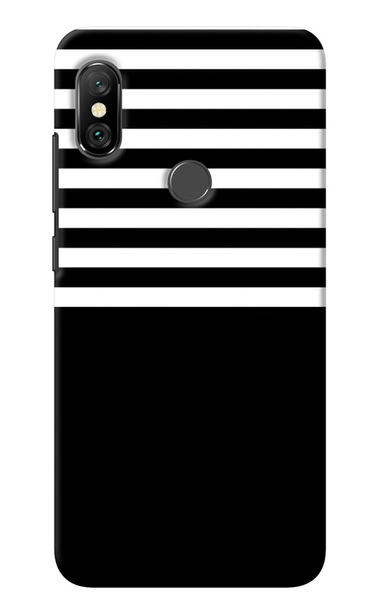 Black and White Print Redmi Note 6 Pro Back Cover