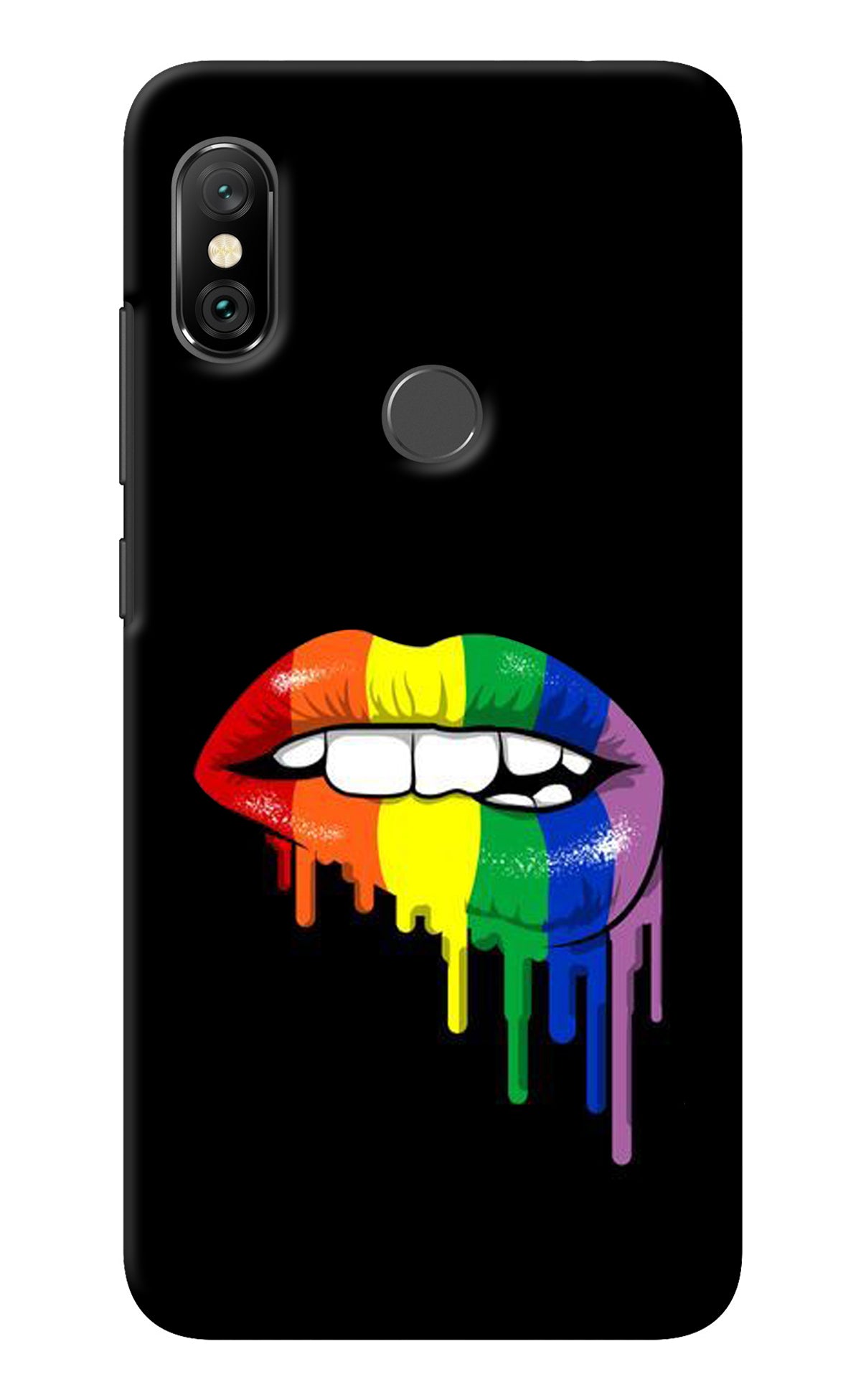 Lips Biting Redmi Note 6 Pro Back Cover