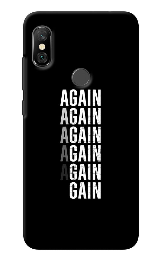 Again Again Gain Redmi Note 6 Pro Back Cover
