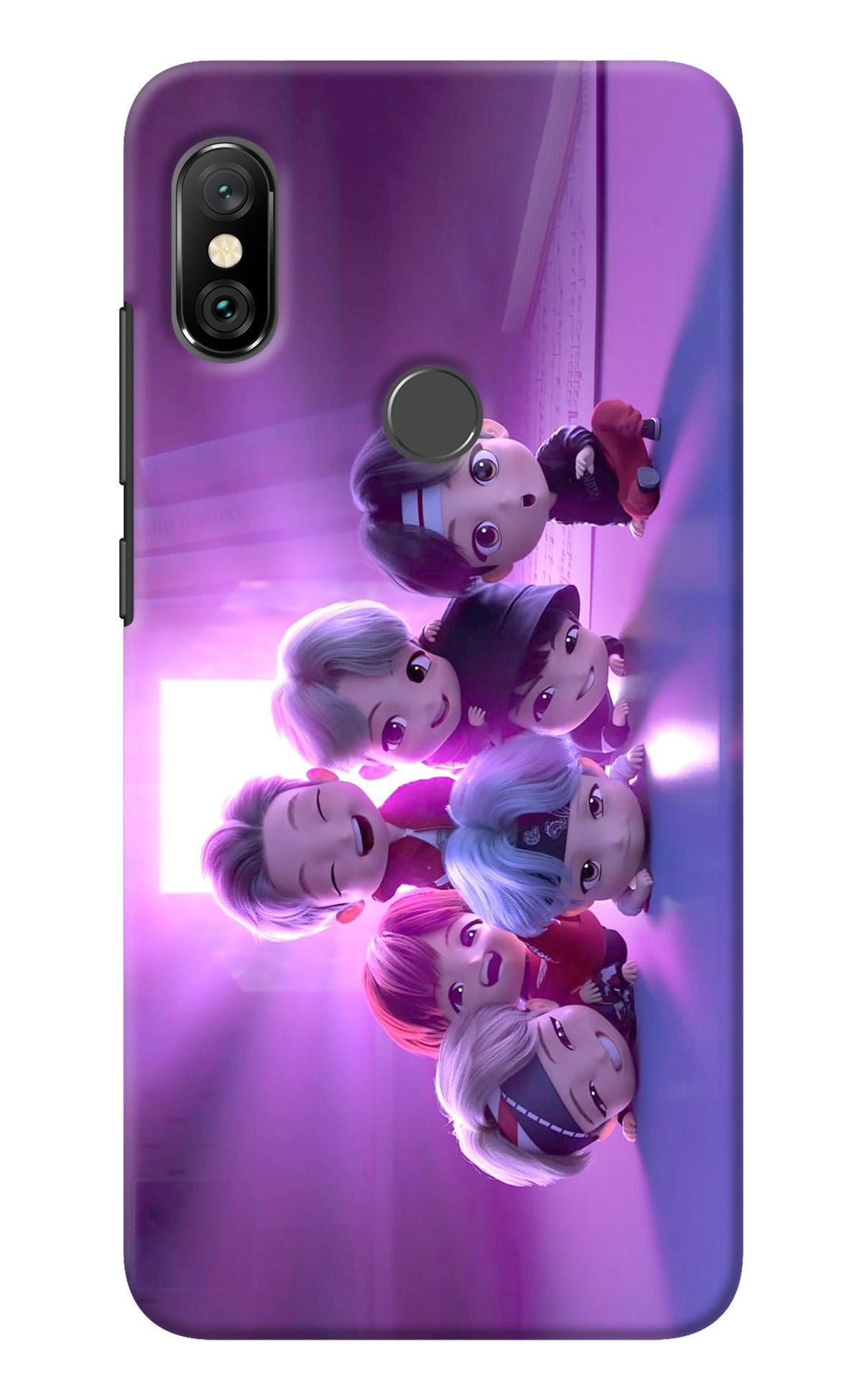 BTS Chibi Redmi Note 6 Pro Back Cover