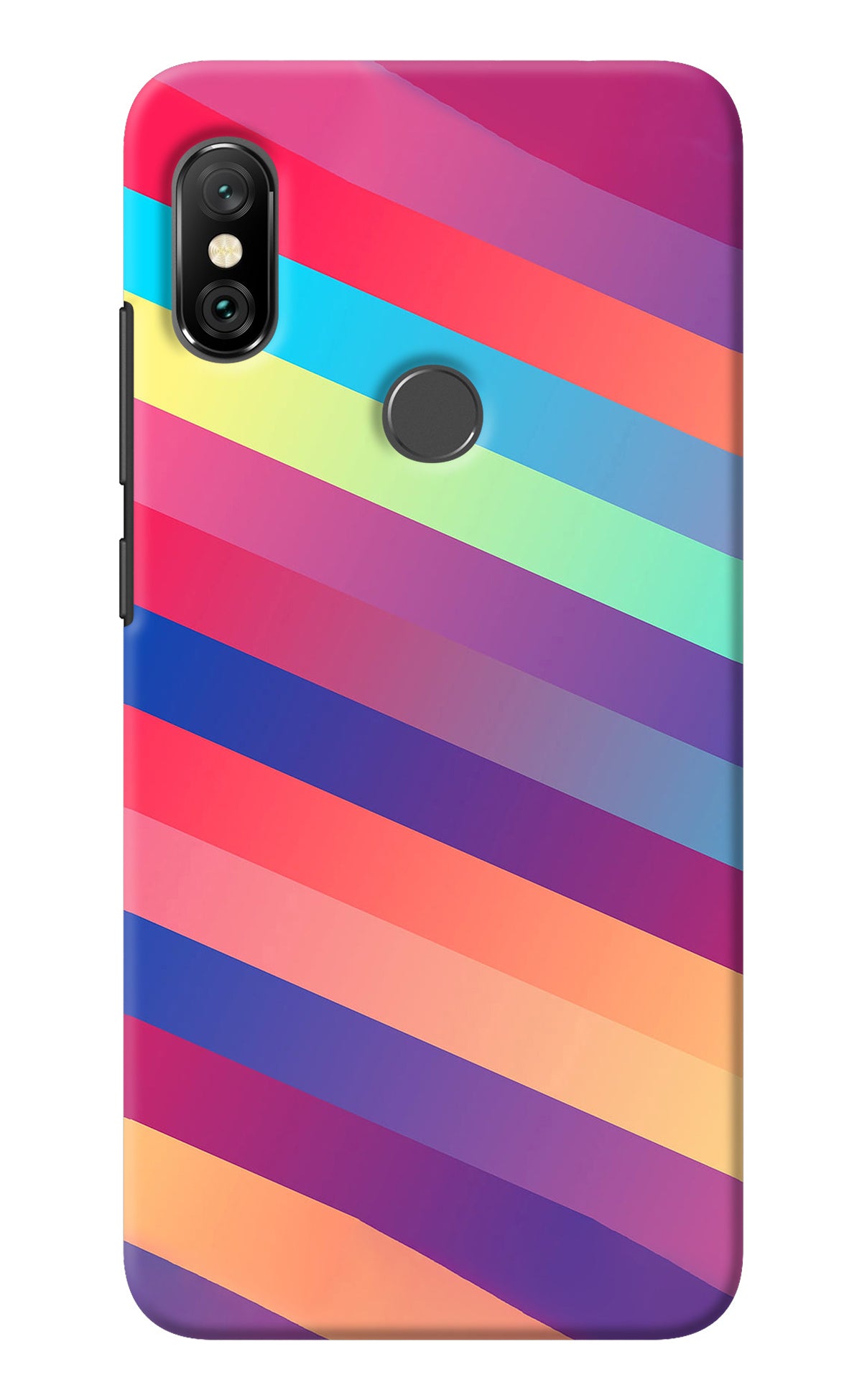 Stripes color Redmi Note 6 Pro Back Cover