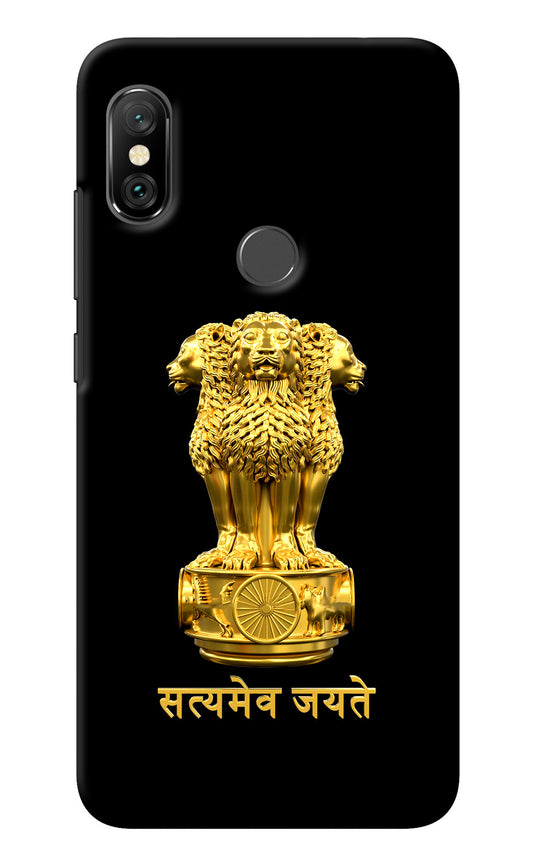 Satyamev Jayate Golden Redmi Note 6 Pro Back Cover