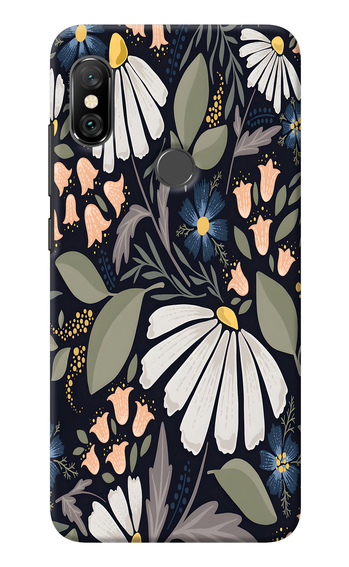 Flowers Art Redmi Note 6 Pro Back Cover