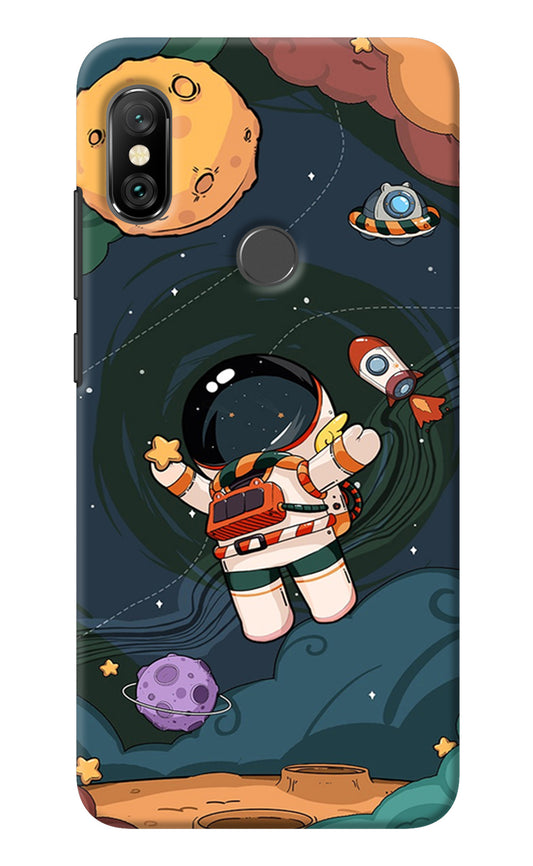 Cartoon Astronaut Redmi Note 6 Pro Back Cover