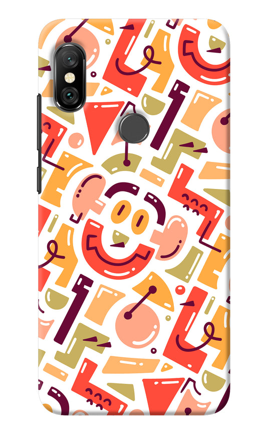 Doodle Pattern Redmi Note 6 Pro Back Cover