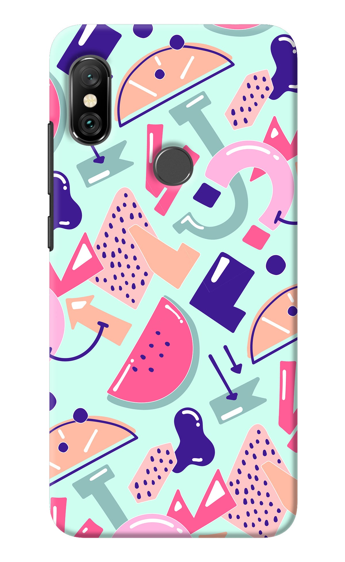 Doodle Pattern Redmi Note 6 Pro Back Cover