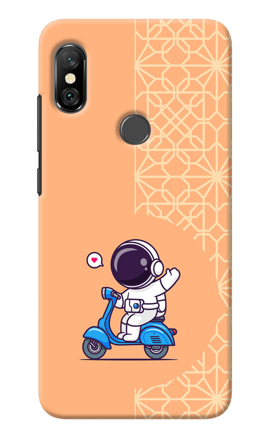 Cute Astronaut Riding Redmi Note 6 Pro Back Cover