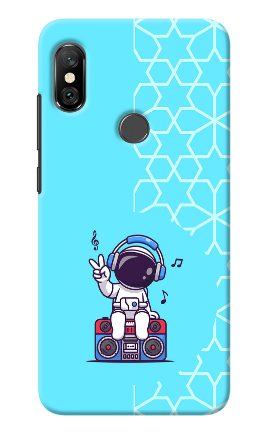 Cute Astronaut Chilling Redmi Note 6 Pro Back Cover