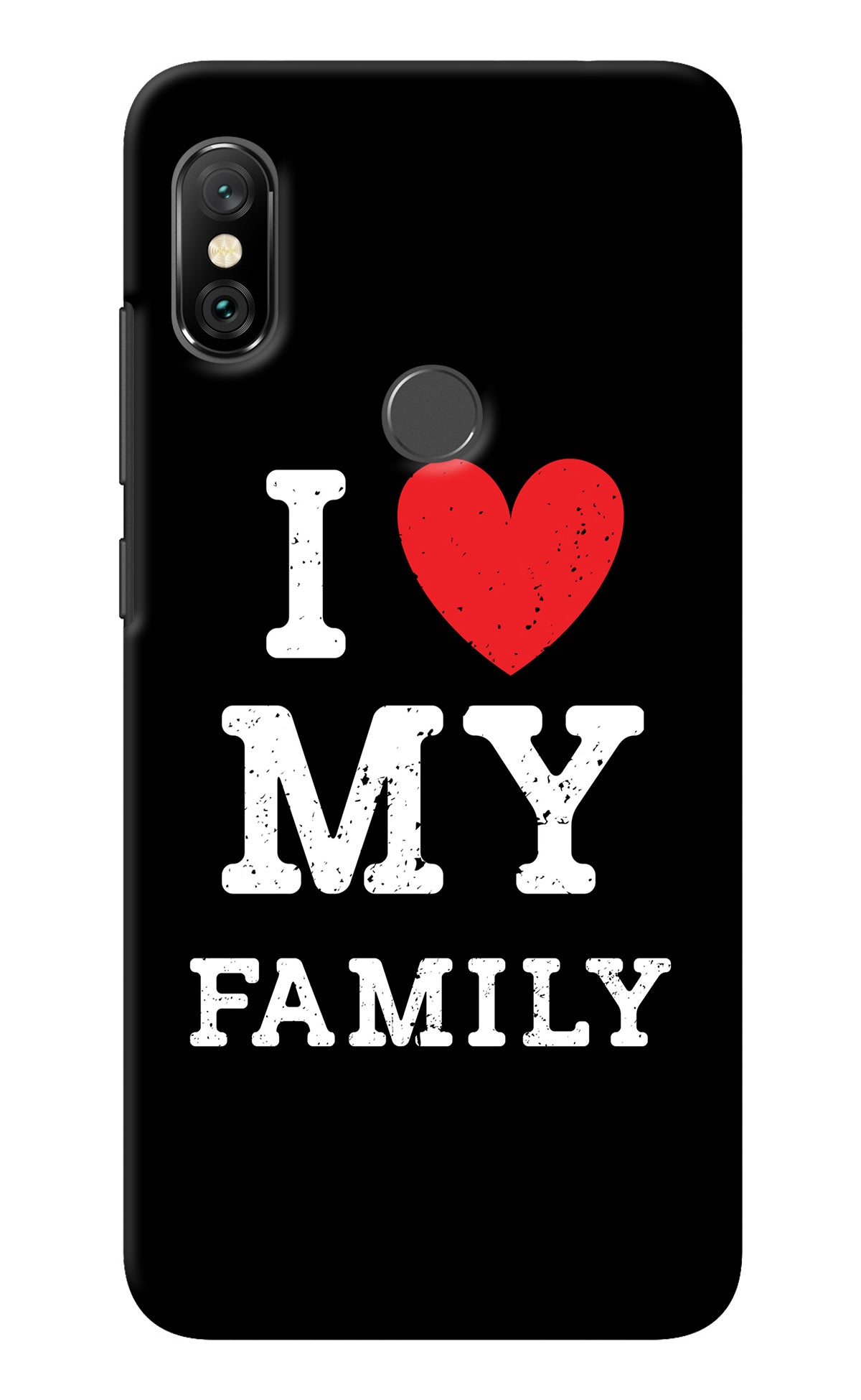 I Love My Family Redmi Note 6 Pro Back Cover