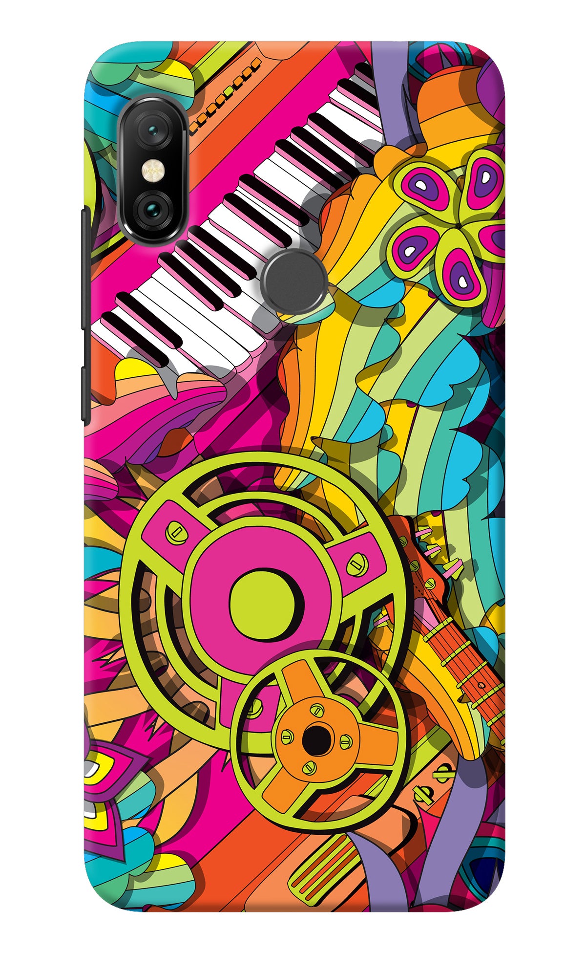 Music Doodle Redmi Note 6 Pro Back Cover