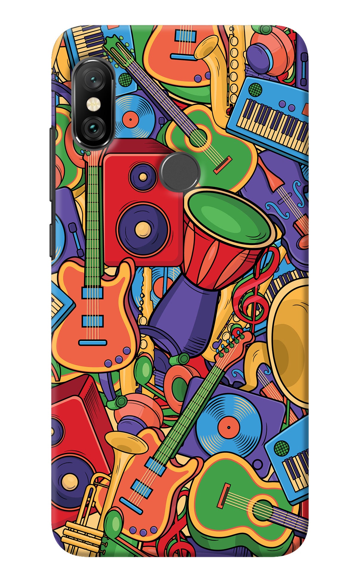 Music Instrument Doodle Redmi Note 6 Pro Back Cover