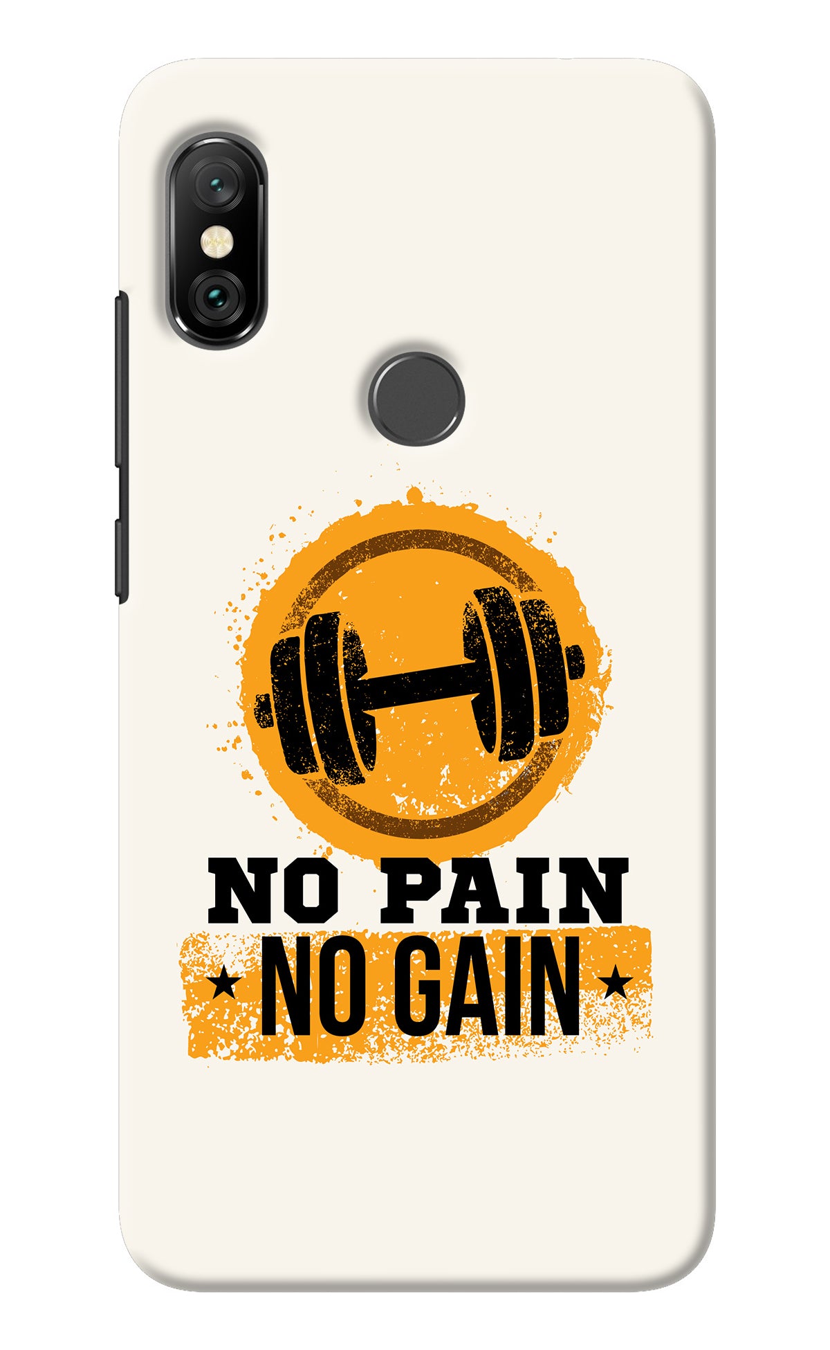 No Pain No Gain Redmi Note 6 Pro Back Cover
