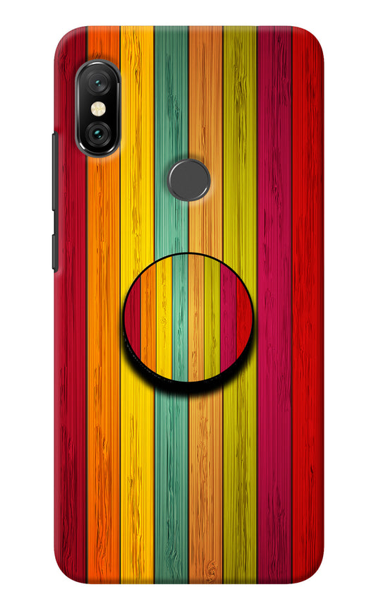 Multicolor Wooden Redmi Note 6 Pro Pop Case