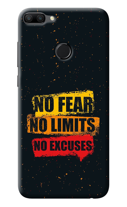 No Fear No Limits No Excuse Honor 9N Back Cover