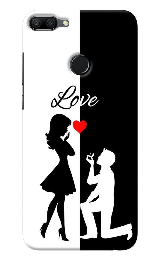 Love Propose Black And White Honor 9N Back Cover