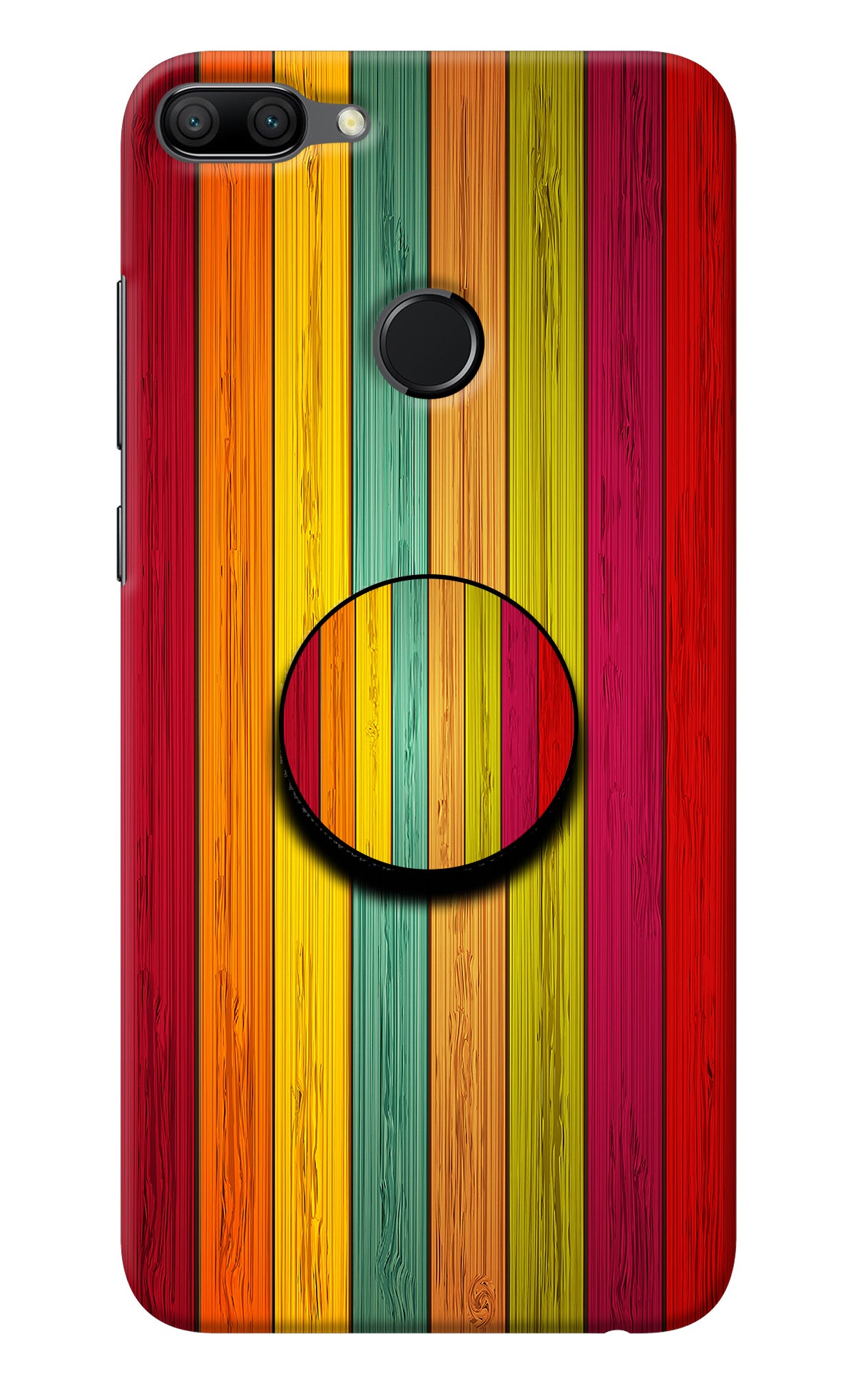 Multicolor Wooden Honor 9N Pop Case