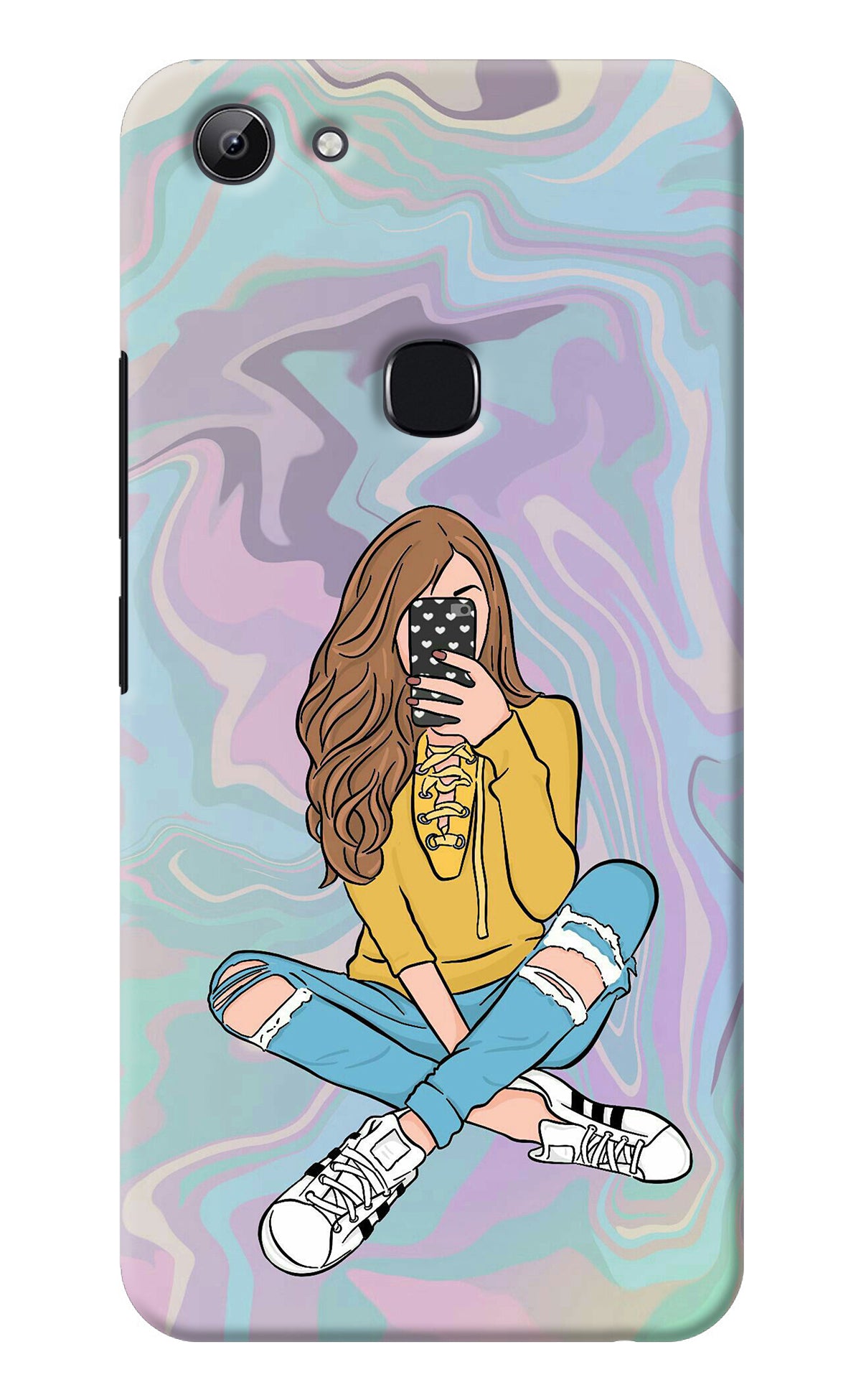 Selfie Girl Vivo Y83 Back Cover