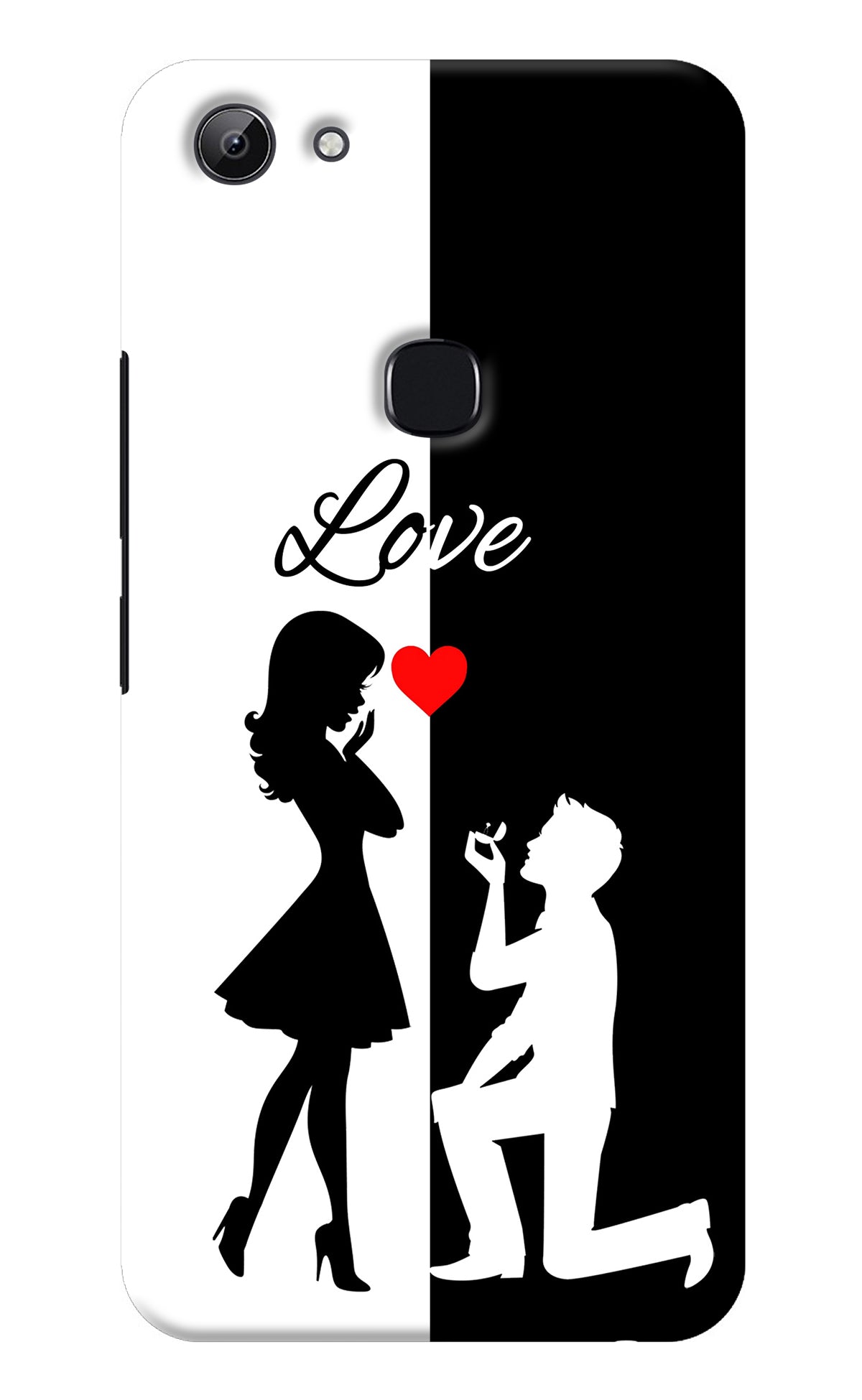 Love Propose Black And White Vivo Y83 Back Cover