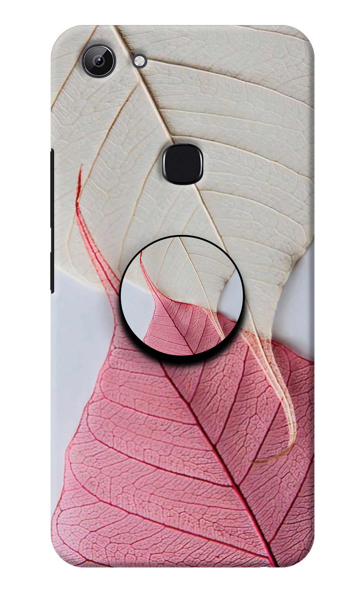 White Pink Leaf Vivo Y83 Pop Case