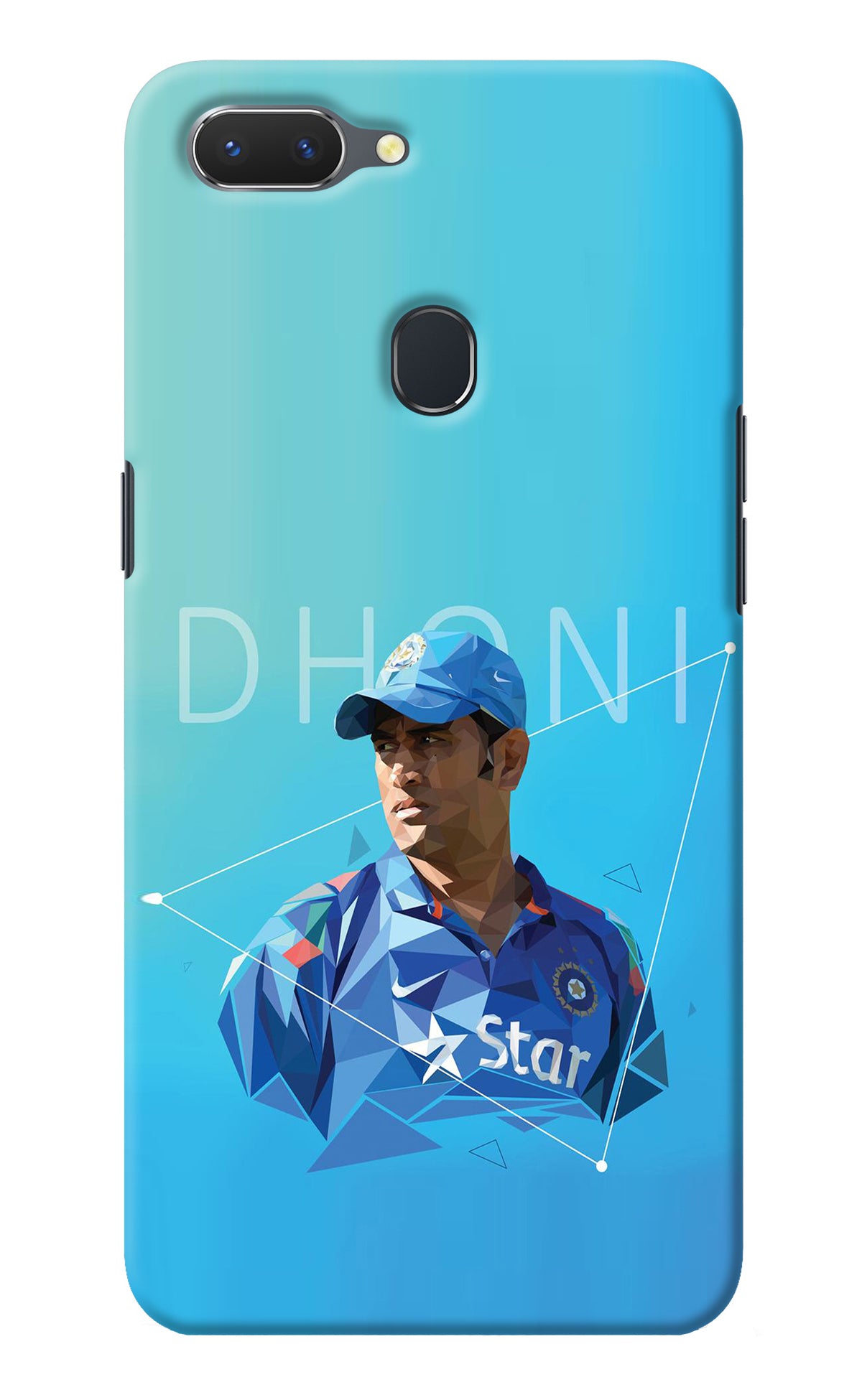 Dhoni Artwork Realme 2 Back Cover