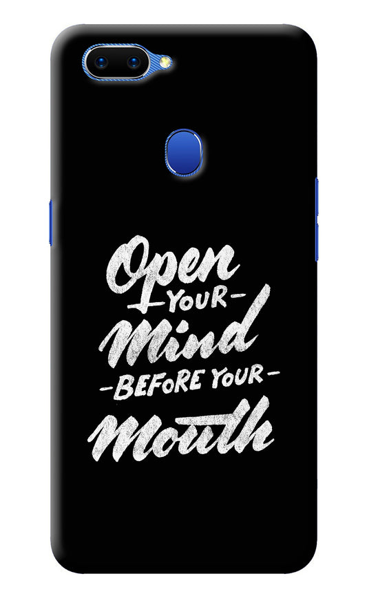 Open Your Mind Before Your Mouth Oppo A5 Back Cover