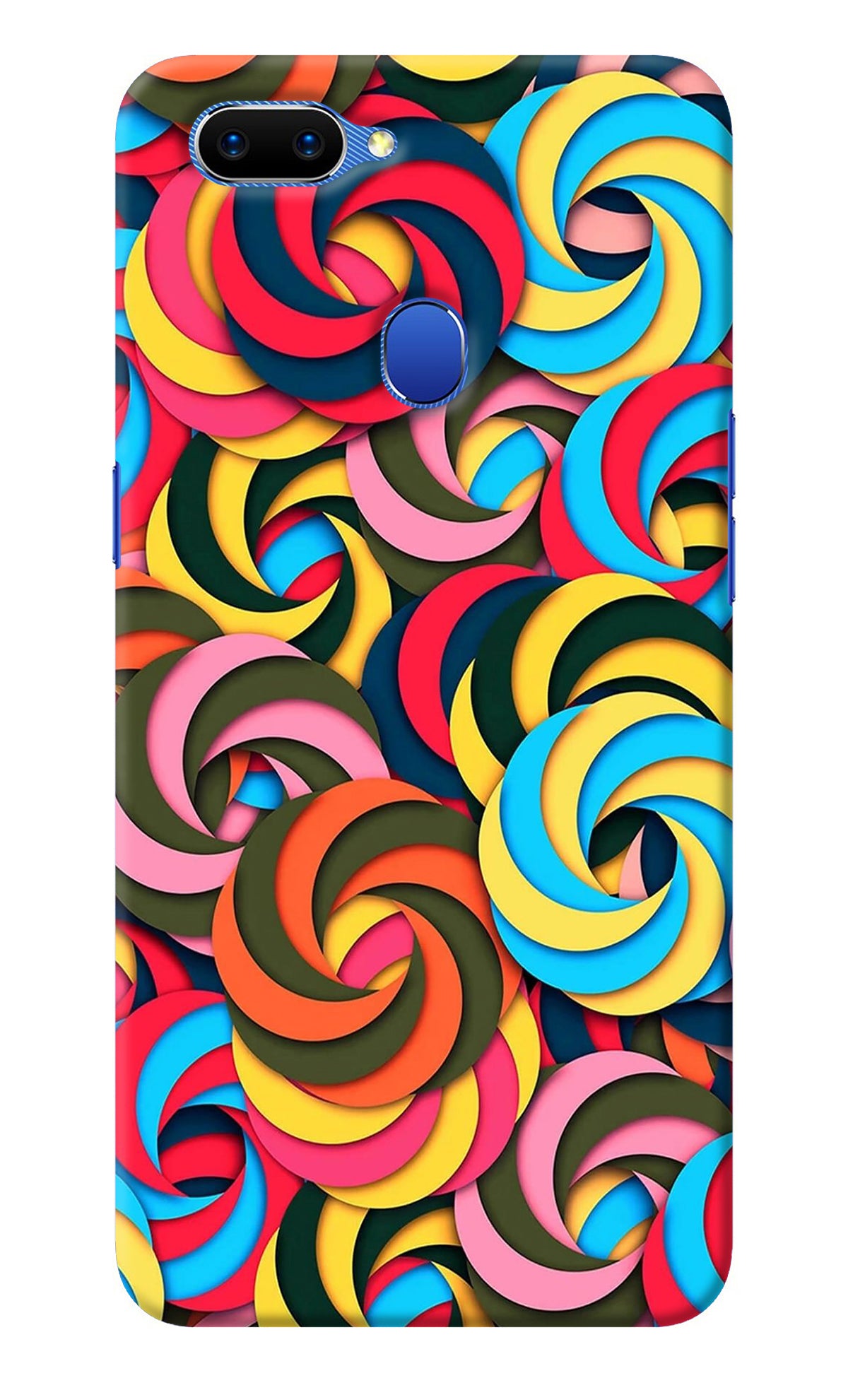 Spiral Pattern Oppo A5 Back Cover