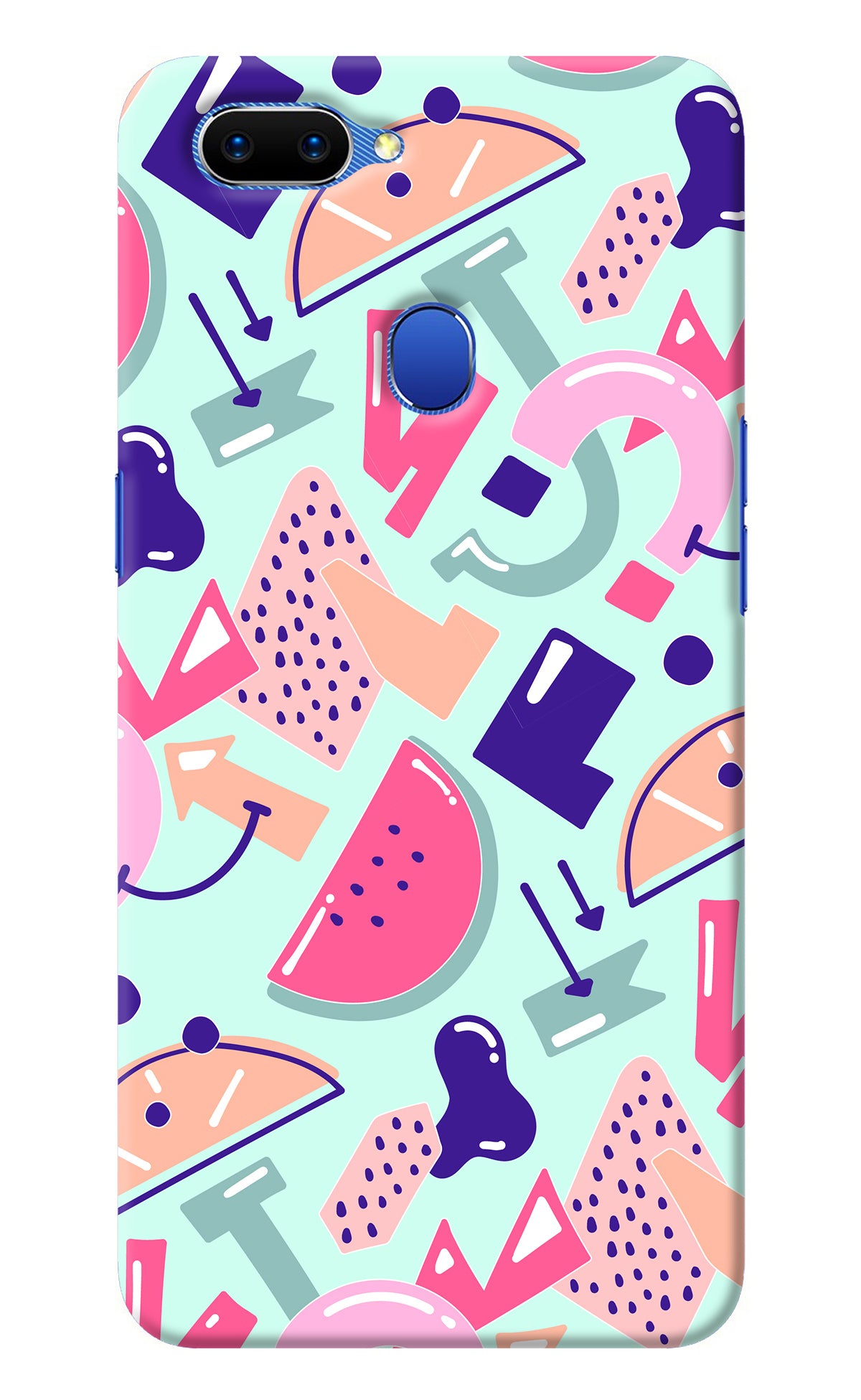 Doodle Pattern Oppo A5 Back Cover