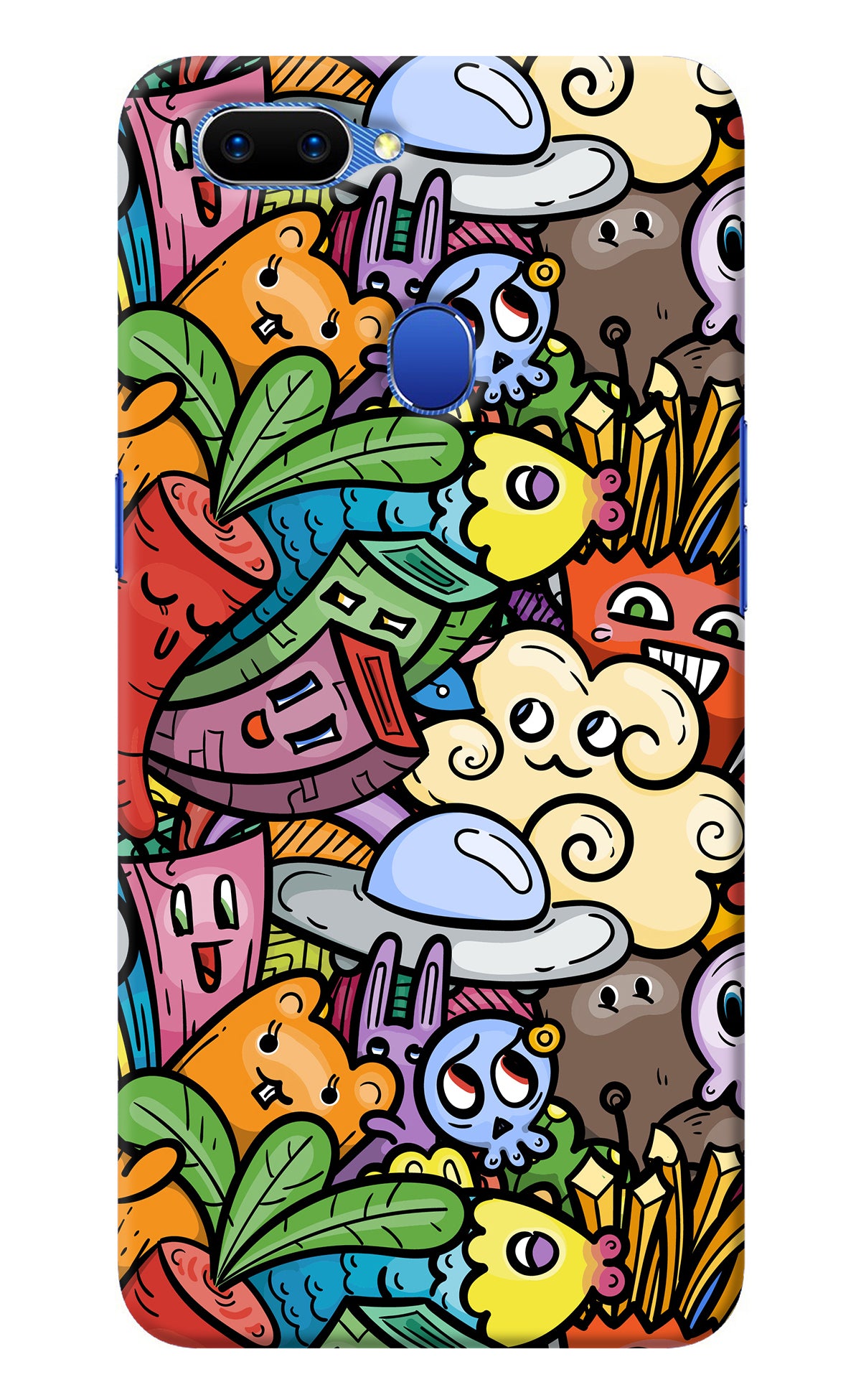 Veggie Doodle Oppo A5 Back Cover